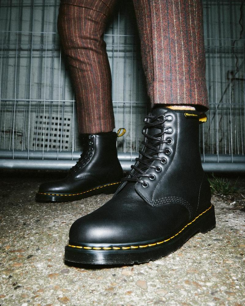 Dr Martens 1460 Pascal Warmwair Leren Veterlaarzen Dames Zwart | NL 585MQZ